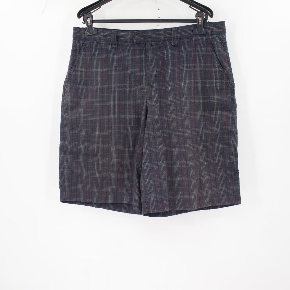 Patagonia Seersucker Shorts Men 34 Plaid 10" Performance casual pucker pockets